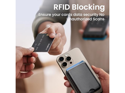 Carteira magnética para iPhone Series e casos MagSafe - Cartão de Bloqueio RFID