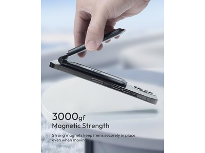 Carteira magnética para iPhone com suporte ajustável e bloqueio RFID