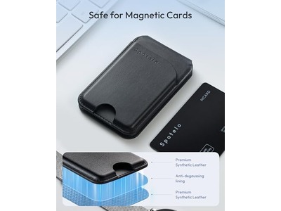 Carteira magnética para iPhone com suporte ajustável e bloqueio RFID