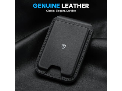 Carteira magnética para couro genuíno MagSafe 6 titulares de cartão RFID Blo