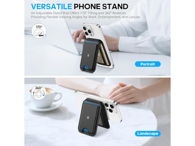 Carteira magnética para couro genuíno MagSafe 6 titulares de cartão RFID Blo