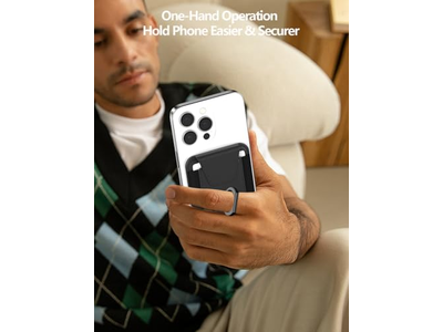 Carteira magnética para suporte de 6 cartões de telefone RFID Bloqueando o Preto