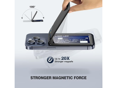 Carteira magnética para suporte de cartão de couro ajustável telefone e Suporte