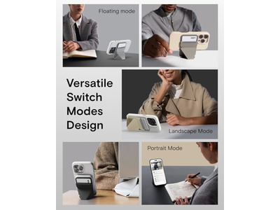 Suporte de carteira magnética com ajuste de ângulo e compatibilidade MagSafe