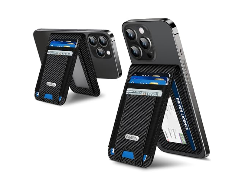 Carteira magnética Suporte com janela de identificação e 4 Fendas de Carta RFID Bloqueamento