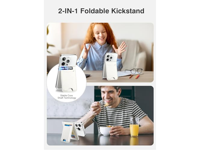 Carteira magnética com suporte de telefone ajustável RFID Bloqueamento se encaixa 6 Carro