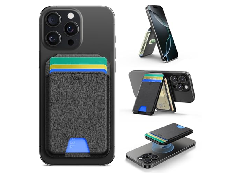 Carteira Magnética com suporte ajustável para iPhone 5 Carteira Preto