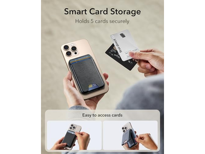 Carteira Magnética com suporte ajustável para iPhone 5 Carteira Preto