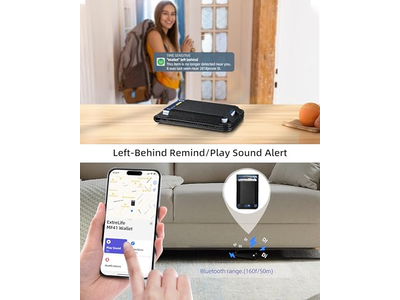 Carteira magnética com encontrar meu RFID de 8 cartões Bloqueando o Preto