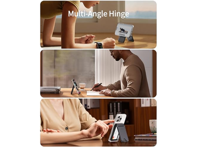 Carteira magnética com bloqueio RFID 5 suporte de cartão e suporte ajustável