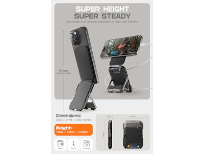 Carteira magnética com suportes 5 Cartões RFID Bloqueando o Preto