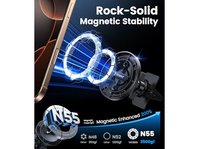 MagSafe carro montagem preto mais forte telefone magnético titular