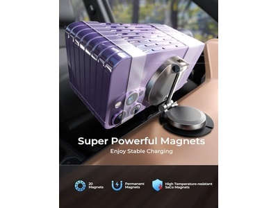 Carregador de montagem de carro Magsafe, carregador de carro magnético sem fio de carregamento rápido 15W