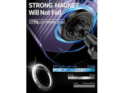 Carregador de montagem de carro MagSafe 3 em 1 carregador de carro sem fio