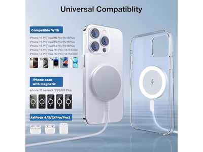 Carregador MagSafe Almofada Magnética de Carregamento Sem Fio