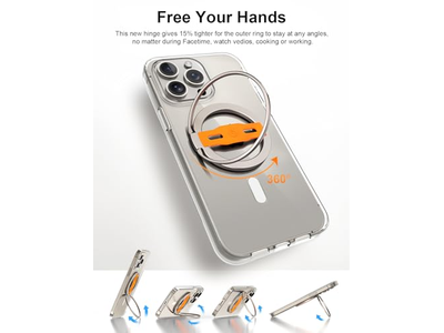 Suporte de aperto de telefone compatível com MagSafe com correia de dedo substituível