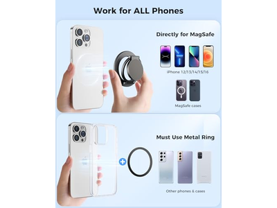 MagSafe Magnéticos de dois lados Aperto de telefone de ginástica removível