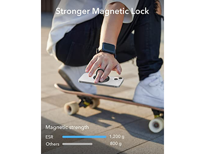 MagSafe telefone aperto com suporte ajustável para Smartphones 2 anel de Metal