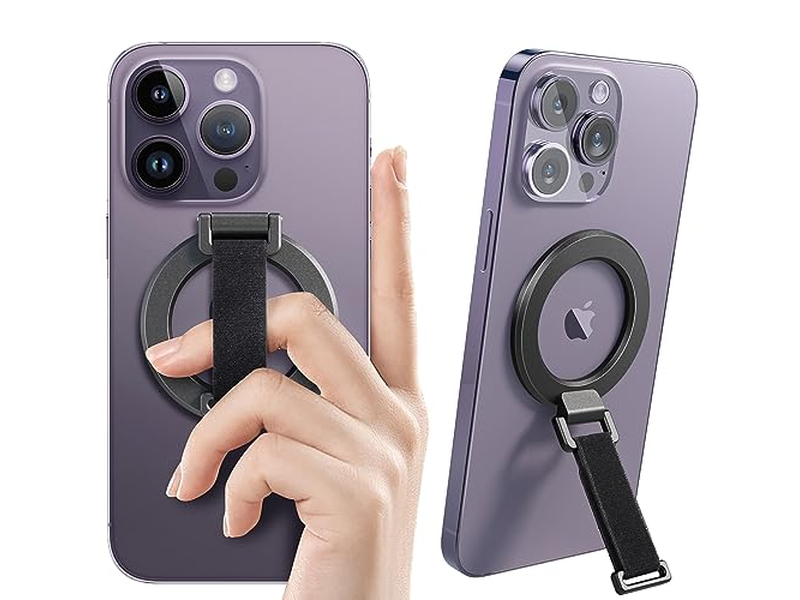 Aperto de telefone MagSafe com suporte de anel magnético removível e Suporte de apoio