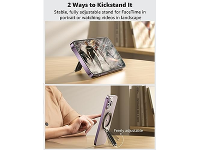 Aperto de telefone MagSafe com suporte de anel magnético removível e Suporte de apoio