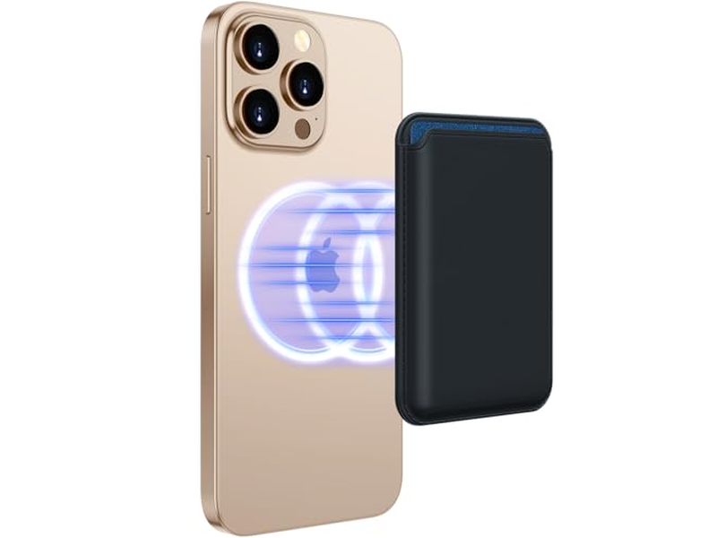 Carteira MagSafe para 3 cartões com bloqueio RFID magnético Fina - B