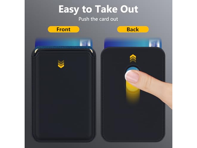 Carteira MagSafe para 3 cartões com bloqueio RFID magnético Fina - B