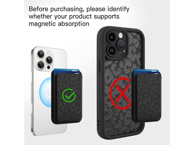 Carteira MagSafe Cheetah padrão de impressão Suporte de cartão magnético para telefones