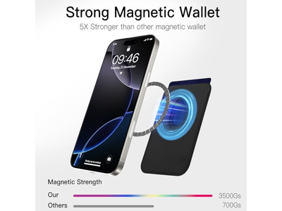 Carteira MagSafe Cheetah padrão de impressão Suporte de cartão magnético para telefones