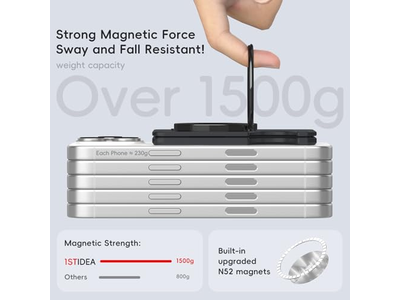 Carteira magnética MagSafe com porta-cartões para telefone e capa rígida Fina preta