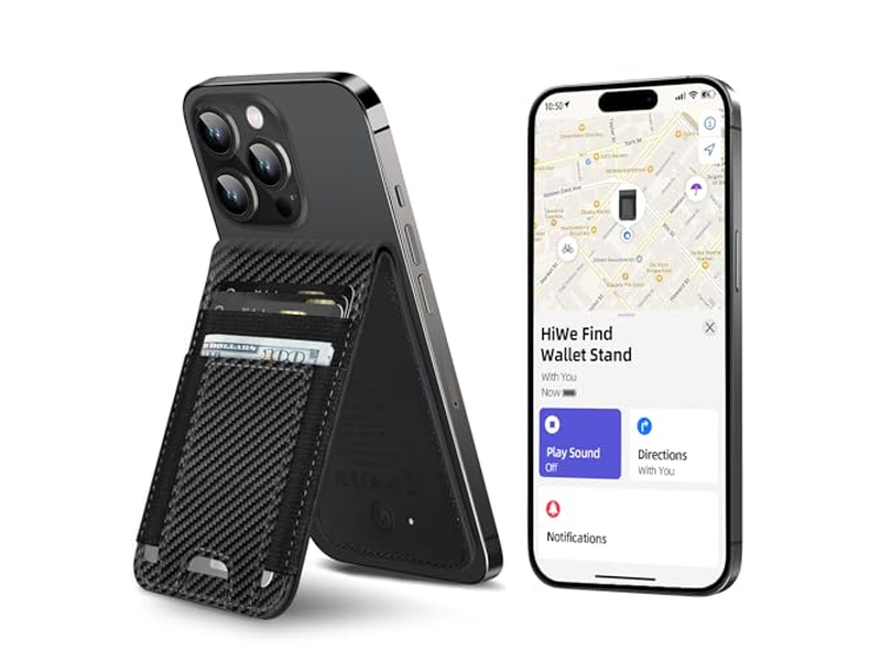 MagSafe Carteira Suporte com Encontrar Meu Anti-Perdido 9 Cartão Titular Bloco RFID