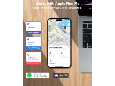 MagSafe Carteira Suporte com Encontrar Meu Anti-Perdido 9 Cartão Titular Bloco RFID