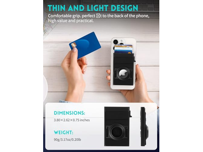 Carteira MagSafe Fina com suporte para AirTag e porta-cartões elástico