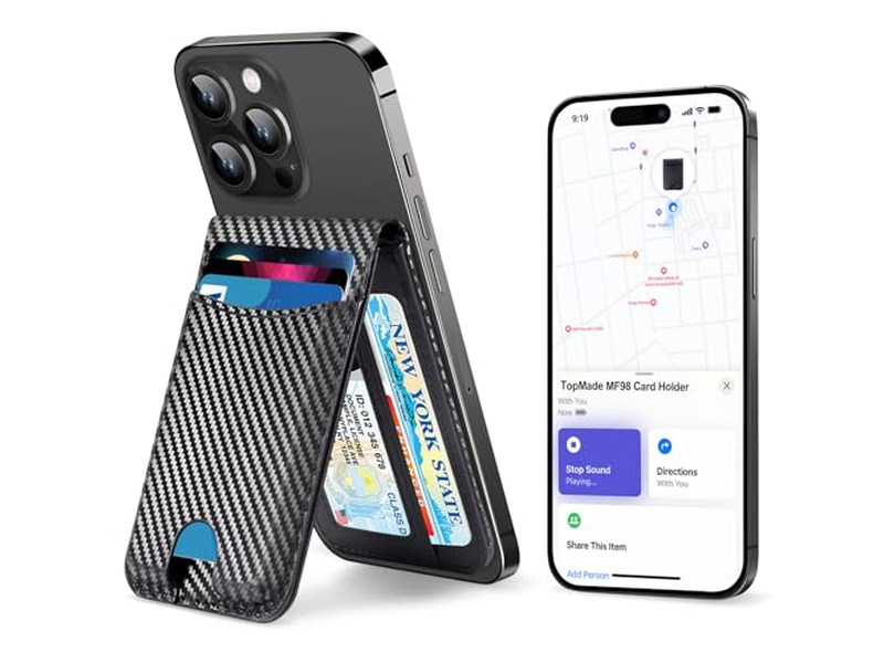 Carteira MagSafe com encontrar meu suporte magnético cartão ajustável Suporte 6