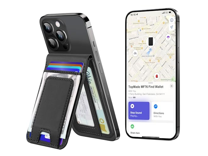 MagSafe Carteira com dinheiro Clipe Funciona com Encontrar Meu 8 Cartão Titular Bla