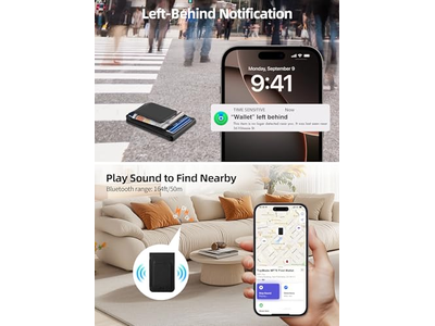 MagSafe Carteira com dinheiro Clipe Funciona com Encontrar Meu 8 Cartão Titular Bla