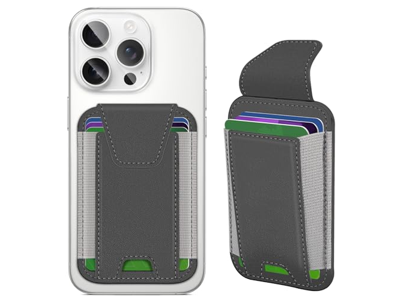 Carteira MagSafe com Suporte de Privacidade Magnético Titular de cartão RFID Bloqueamento