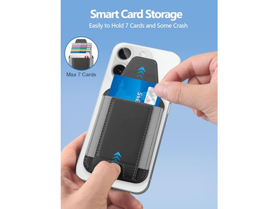 Carteira MagSafe com Suporte de Privacidade Magnético Titular de cartão RFID Bloqueamento