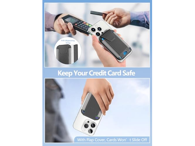 Carteira MagSafe com Suporte de Privacidade Magnético Titular de cartão RFID Bloqueamento