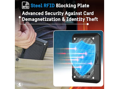 Carteira MagSafe com bloqueio RFID - Carteira de telefone magnético para dinheiro e