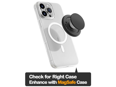 Aperto do telefone para suporte magnético MagSafe Um dedo pop e Snap preto