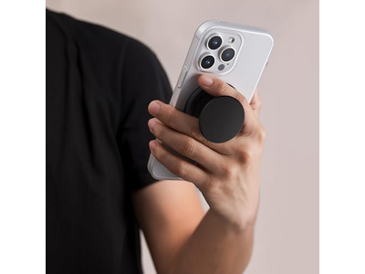 Aperto do telefone para suporte magnético MagSafe Um dedo pop e Snap preto