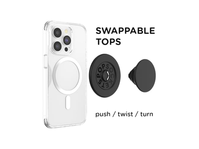 Aperto do telefone para MagSafe com Suporte de apoio e suporte magnético - Preto