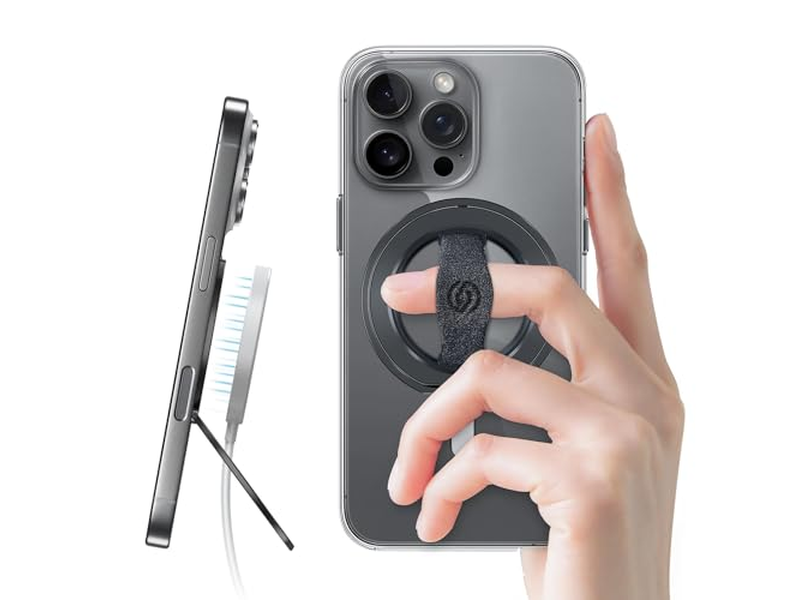 Suporte de aperto do telefone com correia do dedo