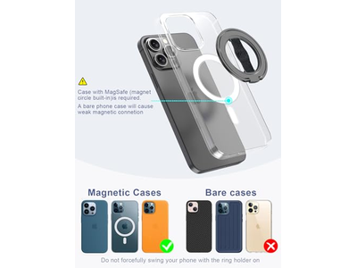 Suporte de aperto do telefone com alça de dedo e suporte magnético do anel Suporte de apoio