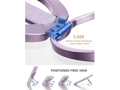 Suporte de aperto do telefone com alça de dedo substituível e suporte de anel magnético