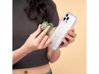Aperto do telefone com suporte magnético Suporte de apoio Swappable Top Green Flower