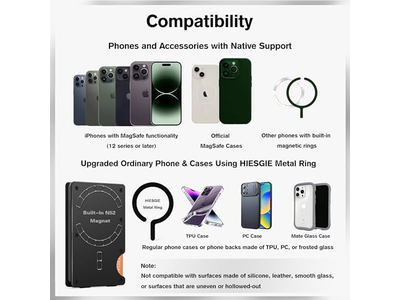 Carteira Fina com clipe para dinheiro, bloqueio RFID e porta-cartões metálico preto