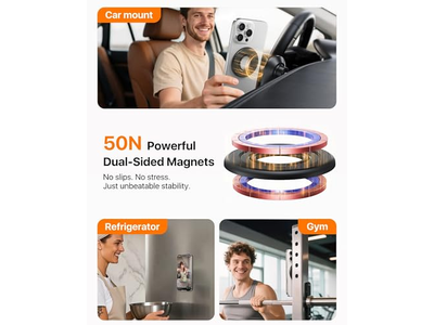 Suporte de anel de telefone celular de ímã de dois lados