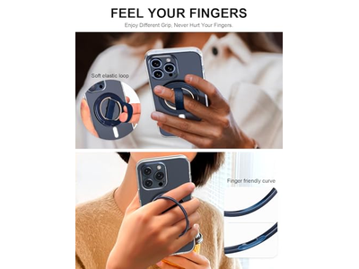 Ultra telefone Apoio Suporte com alça elástica substituível e ímã