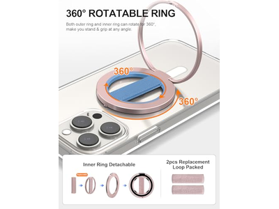 Suporte Ultra telefone Apoio com alça elástica substituível e suporte magnético